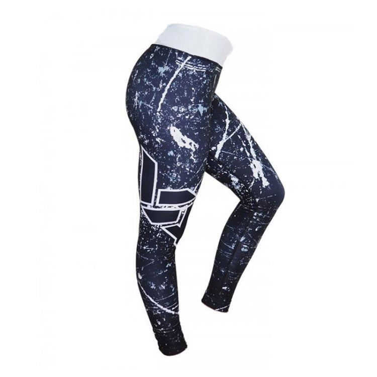 Women's Digital Geometric Print Hip Lifting Stretch High Waist Leggings